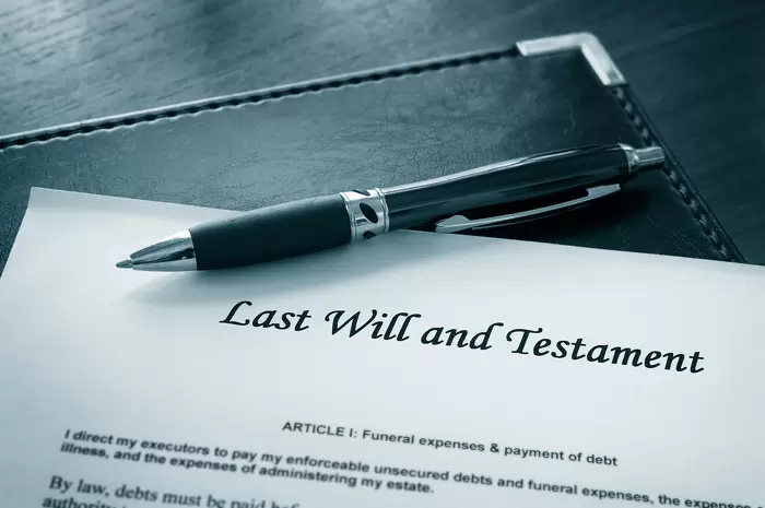 paper titled Last Will and Testament